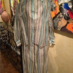 Vintage Perry Ellis Portfolio 2 pc maxi skirt set.